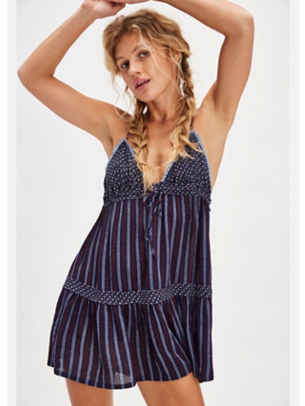 Free People Homegrown Mini Slip Dress